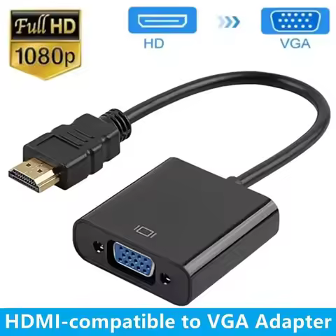 HDMI-compatible to VGA Adapter 1080P HDMI Male to VGA Female Converter Cable HDMI to VGA For Project