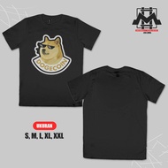 Dogecoin Sticker Gangster Sunglasses Short Sleeve Cotton Combed 30s