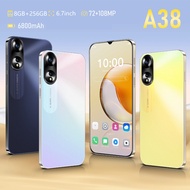 NEW A38 4G/5G Smartphone 6.7inch Ultra-Clear Screen 8GB RAM+256GB ROM  6800mAh Android 14.0