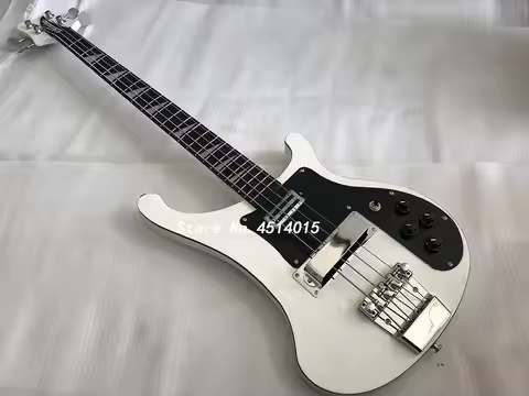 Electric Bass Guitar, 4 Strings, white color，Rosewood Fingerboard,4003 bass guitar ,free shipping