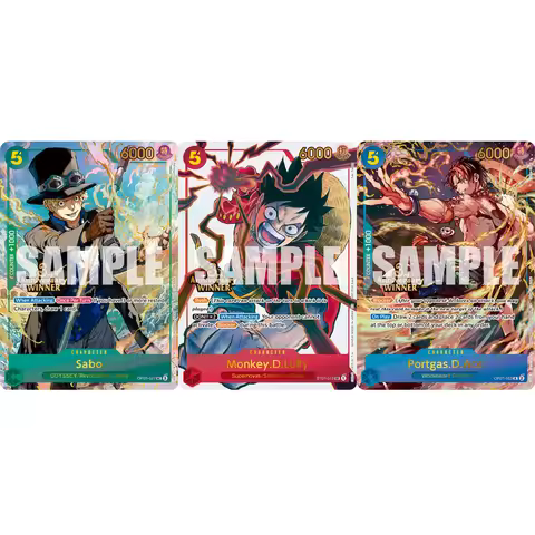 English Proxy Portgas.D.Ace Sabo Monkey.D.Luffy Collection Card One Piece Card Game Winner Pack 3rd 