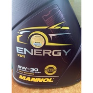 MANNOL Energy Ester Fully Synthetic 5W30 Engine Oil 4Litre Mannol 7511 Enjin Oil Minyak Hitam Kereta