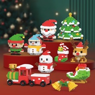 Merry Christmas Building Bricks Cute Snowman Block Toys Eductional Toys Gift Ornament Decoration