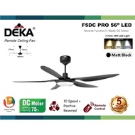 DEKA F5DC LED Pro Remote Ceiling Fan 10 Speed DC Motor with LED Light 56'' ABS 5 Blade / F5DC Pro /1