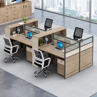 【FYS】Desk Simple Modern 4-Seat Office Staff Desk Chair Combination 6-Seat Screen Financial Partition