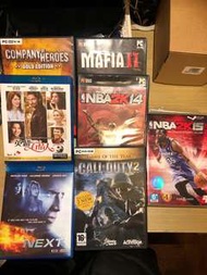 PC Games 5隻 Mafia 2, Call of Duty2, company of heros, nba2k 14&15+2blu-Ray movies