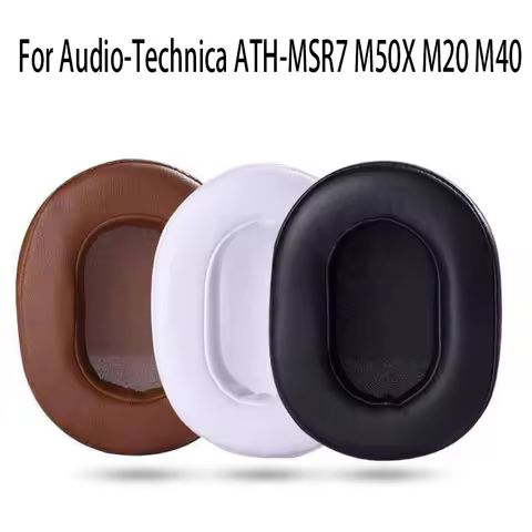 1Pair Foam Ear Pads Cushion Leather Earpad for Audio-Technica ATH-MSR7 M50X M20 M40 M40X SX1 Cushion