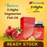 Original HQ | GoHerb🌿 3 Highs' Phyto Pomegranate Vege Fish Oil Heart Supplement Three highs