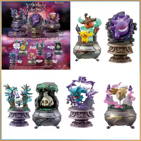 Genuine Re-Ment PokeMon Little Night Collection Vol.2 - Gengar, Pikachu Figurine Halloween Gift Deco