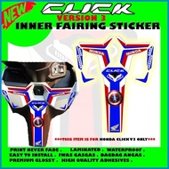 1-Year Warranty CLICK V3 125i INNER FAIRING STIKER / HONDA CLICK V3 ACCESSORIES STICKER /CLICK V3