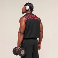 GYMSHARK Men's Short-Sleeved American Outdoor Sports Short T-Shirt Fitness Vest