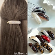 KF1014 Korean style simple acetate mermaid coffee pink color ellipse ponytail hair clip women access