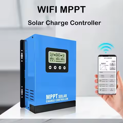 MPPT Solar Charge Controller 30A 60A 100A 120A WIFI Solar Charge Controller 12V-48V with LCD PV Load