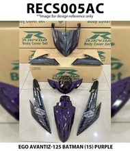 Cover Set Rapido EGO Avantiz 125 BATMAN (15) Purple Red Black Accessories Motor Coverset Avantiz Ego