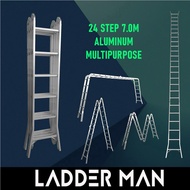 WB70 24 STEP MULTIPURPOSE ALUMINIUM LADDER WIDER BASE