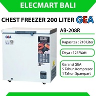 Ready Cooler Box Chest Freezer 200 Liter Gea 1 Pintu Ab-208-R Ab208R Terbaru!