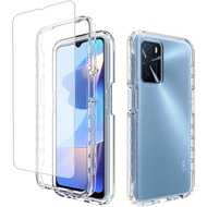 Case for Oppo A16/OPPO A16S/OPPO A54S CPH2273 Case with Tempered Glass Screen Protector