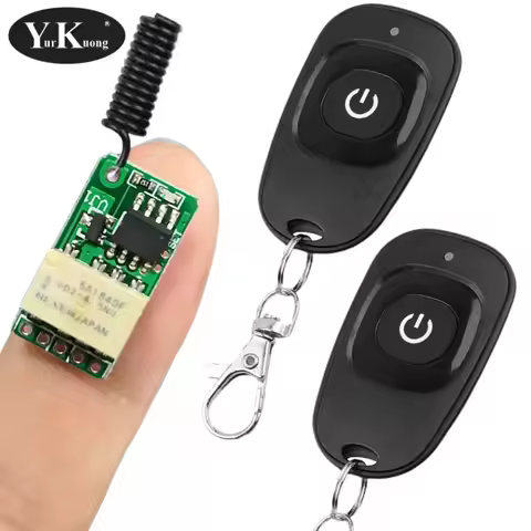 Push Button Saving Mini Relay Contact RF Wireless Switches3.7v4.2v5v6v7.4v9v12v 433 Smart Home Small