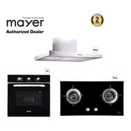 Mayer 90Cm Chimney Hood Bundle With Hob and 65L Oven