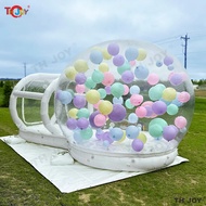 4m Diameter Inflatable Air Dome Tent Party Hire Transparent Bubble House Tent With Balloons For Outd