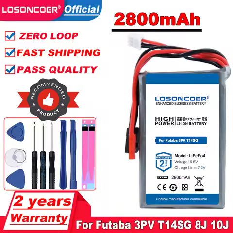 2800mAh 2S1P LiFePo4 Transmitter Battery LiFe Battery For Futaba 3PV T14SG 8J 10J 4PK 4PX 4PV 4PM 7P