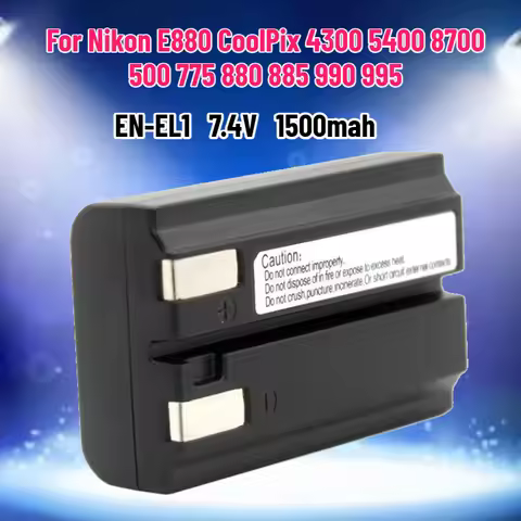 EN-EL1 7.4V 1500mah Battery for Nikon E880 CoolPix 4300 5400 8700 500 775 880 885 990 995 Camera Bat