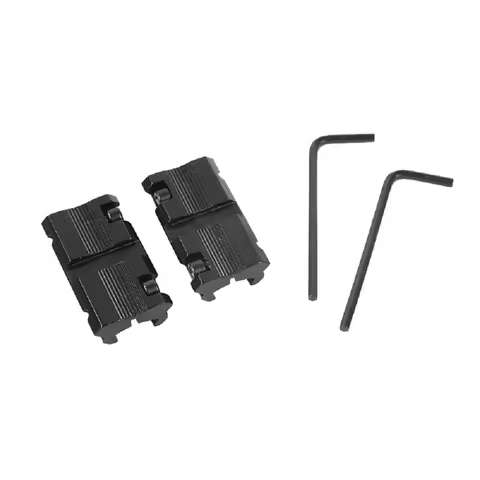 2pcs Tactical Picatinny 11mm Dovetail To 7/8" 20mm Weaver Adapter Rifle Scope Mount Tactical Hunting