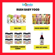RUSH BABY FOOD Seasoning Powder Rush Baby Rice Puff Kids Soy Sauce Makanan Baby Mudah Disediakan