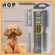 TONFASHION Pet Razor Comb, Cleaning Brush Universal Dogs Razor Comb, Durable Safe Pet Hair Cutter