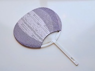 絢麗紫彩布扇子