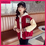 MERAH UNISEX KIDS BASEBALL VARSITY JACKET (O.5TH-18TH) BUTTON BOMBER BOYGirl 1 2 3 4 5 6 7 8 9 10 11