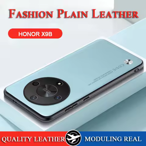 For Honor X9B Plain Skin Leather Case Cover Huawei Honor X9B/Honor X8B/Honor X7B Skin Soft Frame Cam
