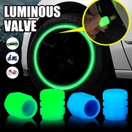 [Wholesale] Automobiles Fluorescent Luminous Tire Valve Cap/ Rim Stem Covers Airdust Waterproof For Motorcycles Bikes Accessories