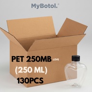 [mybotol] BOTOL PLASTIK 250ML LOVE| 130PCS Per Bundle | BOTOL PUDING GOODIES | BOTOL KACANG