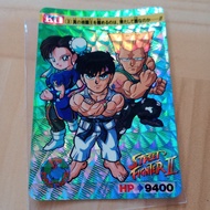 Street fighter card ii prism Ryu guile chunli 1991 Bandai original Japan street fighter carddass