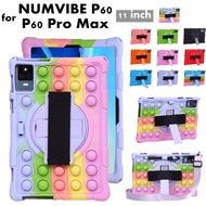 Soft Silicon Case for NUMVIBE P60 Pro Max 5G 11 inch 360 Rotating Stand Tablet Push Bubble Kids Cove