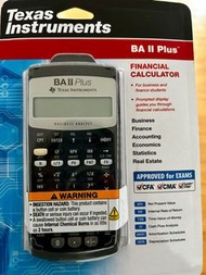 全新 Brand NEW BA II Plus Texas Instruments Plus Financial Calculator CFA Approved 財務計算機