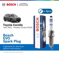 Bosch EVO Platinum Iridium Spark Plug 4pc Set Toyota Corolla Cross XG10 1.8 (2021 - Present)