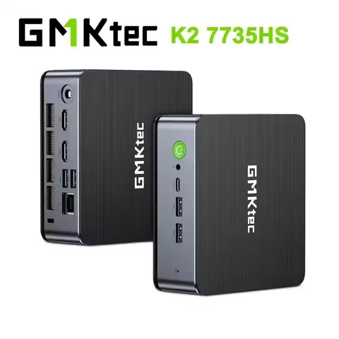 GMKtec NucBox K2 Mini PC Ryzen 7 7735HS WiFi 6 BT 5.2 Windows 11 DDR5 4800MHz NVME PCle 4.0 SSD Desk