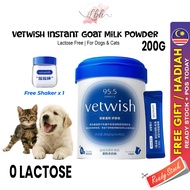 [LBH] vetwish 95% Pet Formula Goat Milk Powder 200g Lactose Free Cat & Dog 宠物羊奶粉 Susu Kucing Susu An