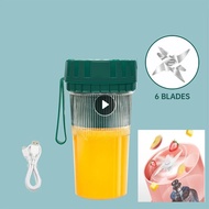 Juicer Cup 6-Blades Blender Fruit Cup USB Charging Fruit Squeezer Blender Food Mixer Ice Crusher Plastic Juicer Machine