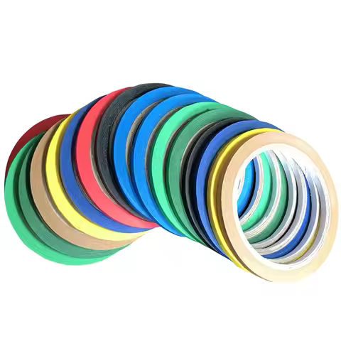 5PCS 6mm/7mm/8mm Color Masking Tape Art Essay Art Color Separation Hand Tears No Residue Tape Decora