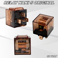 ORIGINAL RELAY 5 LEGS 12 80 AMPERVOLT 5 LEGS HORN RELAY PREMIUM QUALITY Universal Transparent Alarm/