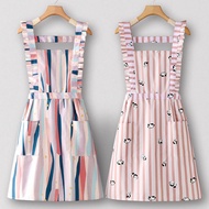 Dopamine Princess Apron Kitchen Household Workwear Women Korean Version Waterproof Oilproof