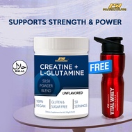Pharmanutri Creatine Monohydrate + Glutamine 250 g (50 serving) 2 in 1 Halal Creatine Halal Glutamin
