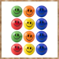 [ S Z] 12 Pcs/Lot Colored Smiling Face Pressure Ball Relief Toy Hand Wrist Exercise Toy Balls for Ch