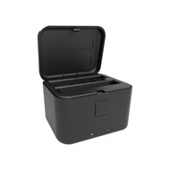 For Insta360 X5 PULUZ Dual-Batteries Charging Box Battery & Memory Card Storage Case (Black)