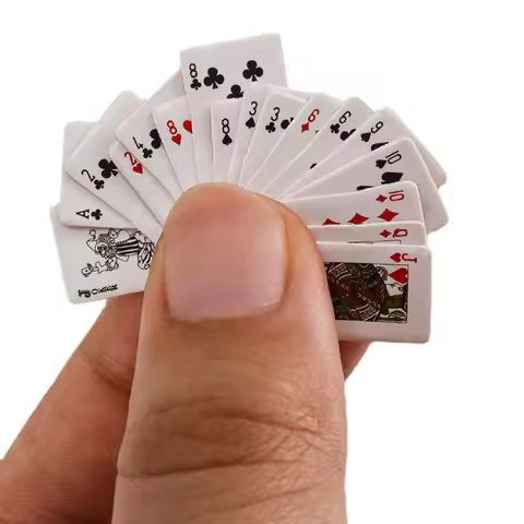 Mini Poker Playing Cards Cute Novelty Funny Gifts Travel Toys Party Games For Kids Adults Juegos De 