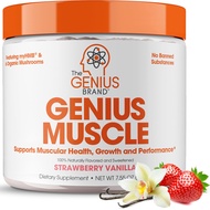 Genius Muscle Builder & Mass Gainer, Strawberry Vanilla - 100% Natural Anabolic Activator Supplement