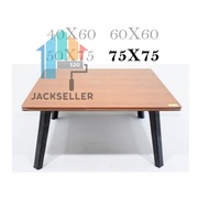 โต๊ะญี่ปุ่นขนาด75x75 ซม. โต๊ะหน้าสี่เหลี่ยมจัตุรัส โต๊ะพับอเนกประสงค์ โต๊ะกินข้าว โต๊ะอ่านหนังสือ js